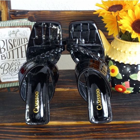 Camsoo Shoes - CAMSOO PEEP TOE AND SLIDE MULES
